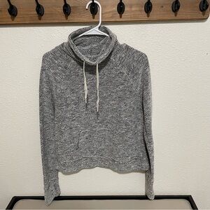 Aerie Heathered Gray Cowl Neck Sweater